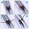 Xadnitu 25 Pieces Plastic Cable Zip Tie Mounting Blocks, Drop-In