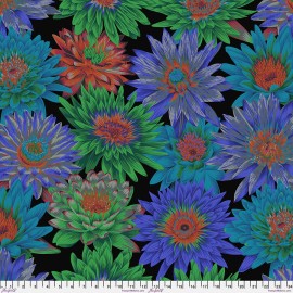 FreeSpirit KAFFE FASSETT PHILIP JACOBS TROPICAL WATER LILIES PJ119 DARK FLORAL FABRIC HY