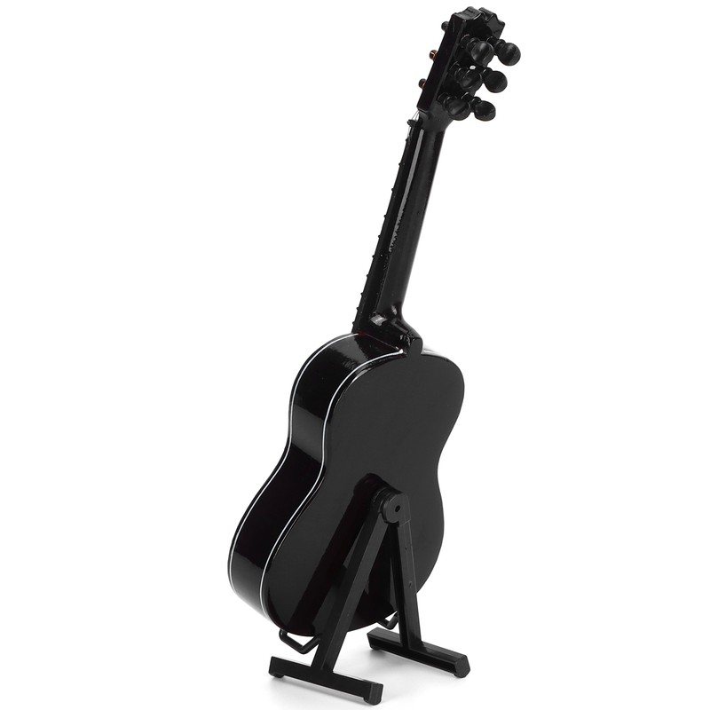 Miniature Wooden Classical Guitar Model with Stand Musical Instrument Ornaments