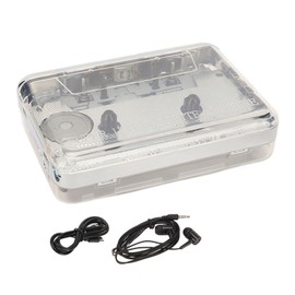 Cassette to MP3 Converter Retro HiFi Stereo Sound USB Cassette Tape Player with Transparent Shell