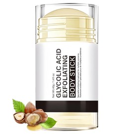 Glycolic Acid Stick & Exfoliating Body Stick - Shea Butter Body Scrub Exfoliator, Smooths Rough Skin, Reduces Cellulite, Brightens Underarms, Gentle Moisturizing Skin Cream