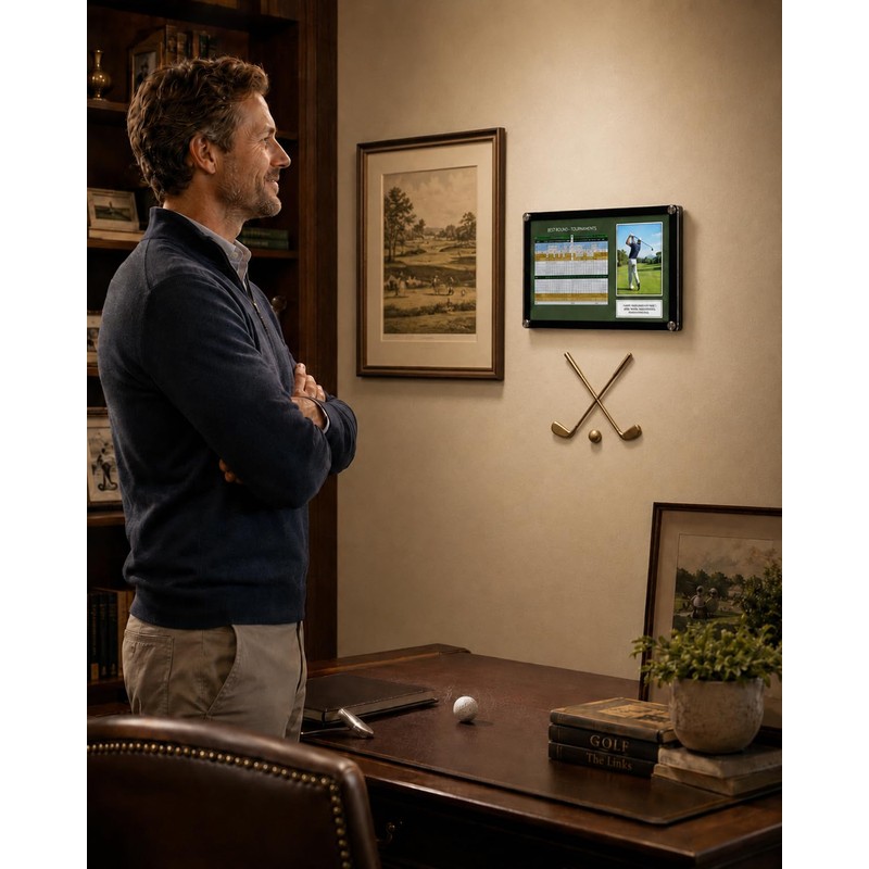Fletzorb 9x15 Acrylic Golf Scorecard Frame and Photo Holder, Wall