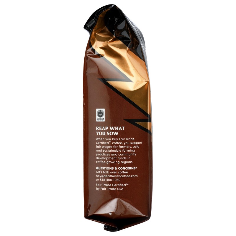 Death Wish Coffee Co Organic Medium Roast Ground Coffee, 10