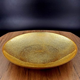 Red Pomegranate AURA 13" Centerpiece Bowl Gold