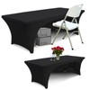 ABCCANOPY Spandex Open Back Table Cover 2PCS 4 ft. Fitted