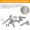55 Pieces M5 x 10mm Machine Screws, Thread Pitch 0.8mm,