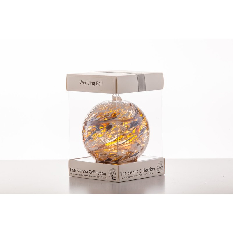 Wedding Gift Friendship Ball, 10cm, gold, gift boxed with ribbon