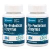 Pack Doble 2 Frascos Prebiticos, Probiticos y Enzimas 60 Cpsulas
