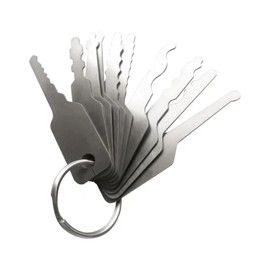 10PCS Master Keys Stainless Steel Replacement Skeleton Lock Key Set Multiple Shapes Lock Picking Emergency Tool