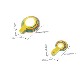 PartyKindom 2 Sets Fruit Diameter Measuring Rings Tool - Plastic Fruit Sizer for Oranges - Peaches Apples Measures 25 60mm & 60 110mm Accurate and Easy to Use Fruit Measurement Tools
