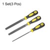 sourcing map 3pcs Metal File Set 6" High Carbon Steel