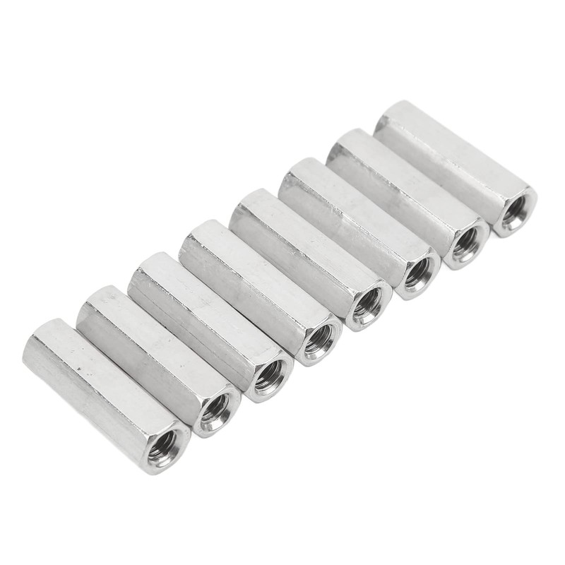 20 Pcs Hex Coupling Nut M5x0.8 25mm Length Stainless Steel