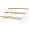 Acrylic Wooden Display Stand Figures Clear Acrylic Display Riser Shelf