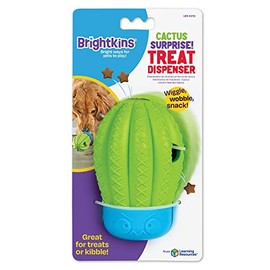 Brightkins Cactus Surprise Treat Dispenser - 1 Piece Mental Stimulation Toys for Dogs, Treat Dispenser for Dogs, Multicolor