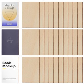 PH PandaHall 100pcs Blank Mini Books for Miniature Bookshelf Wooden Dollhouse Books Miniature Book Tiny Book for DIY Crafts Build Your Own Tiny Library Scene Build Decoration Accessories, 29x19x3mm