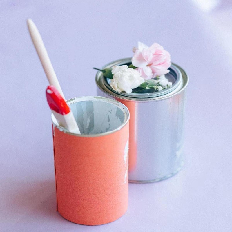 Esamploe 8 Pack Empty Metal Paint Cans with Lids(1/4 Pint