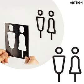 Solomon Shop [오늘출고] 아트사인 입체사인 남자/여자 1476/화장실표지판/입체표지판 [Today Shipping] Artsign 3D Sign Men/Women 1476/Restroom Sign/3D Sign