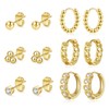 Gold Hoops Earrings for Women Tiny Gold Stud Earrings Small