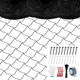 Unves Bird Netting 25' x 50' with 2.4" Square Mesh Bird Net for Chicken Coop, Heavy Duty Nylon Poultry Netting for Garden Protect Fruit Trees, Vegetables and Plants Against Birds, Deer