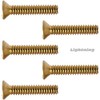 4-40 x 1'' Solid Brass Machine Screws Flat Head Slotted