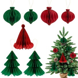 DARENYI 7Pcs Christmas Decorations Christmas Hanging Ornaments Tree Decorations, Christmas Table Decoration, Christmas Decorations Indoor for Christmas, New Year, Party