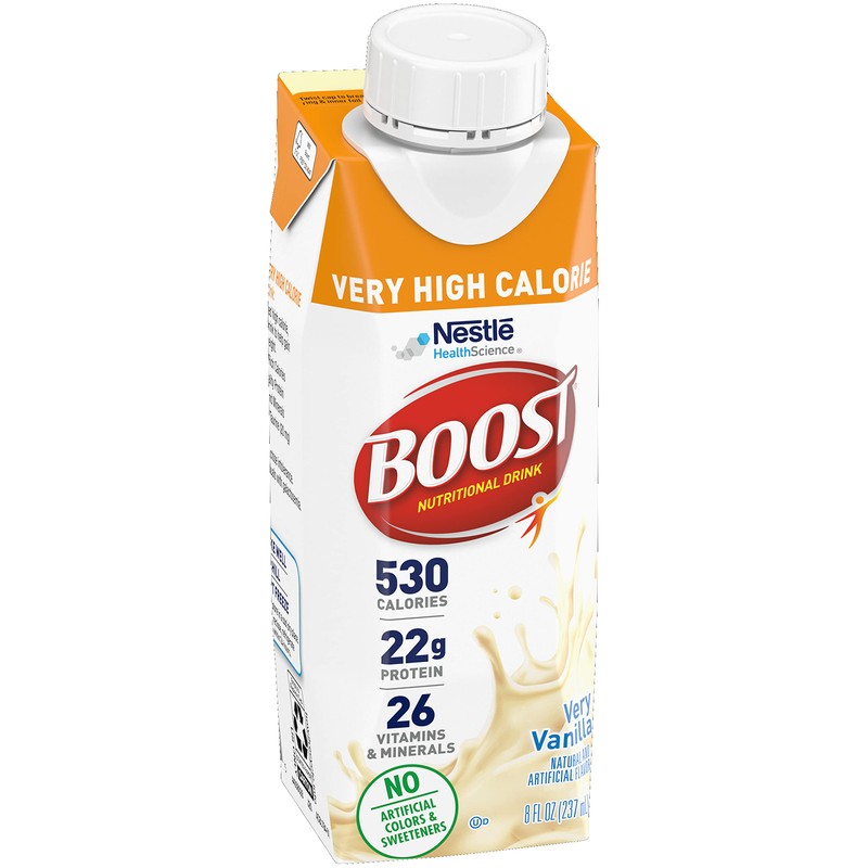 Boost Very High Calorie Nutritional Drink Very Vanilla, Made with