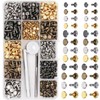 Double Sided Rivet Set Metal Studs Binding Studs Screws Assortment