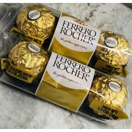 FERRERO Ship N 24 Hours. (2) Ferrero Rocher Fine Hazelnut Chocolate. 1.3 oz. 6 Pc. Total