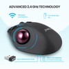 Perixx11568 Perimice-717 - Mouse inalámbrico Trackball Integrado de 1.34 Pulgadas