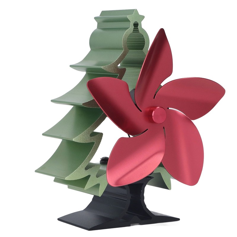 5 Blade Heat Powered Stove Fan Adjustable Speed Thermoelectric Fireplace