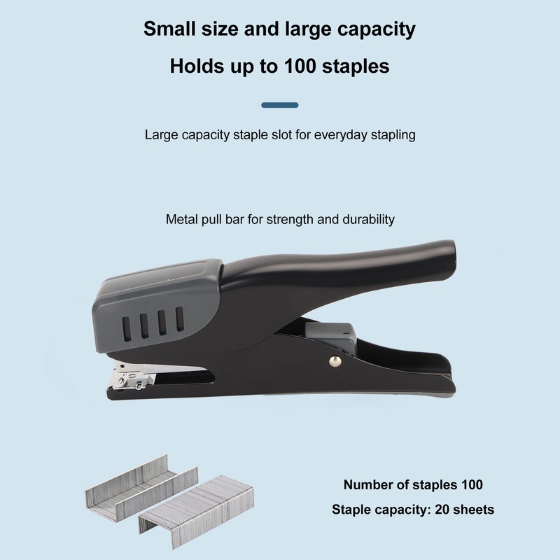 Office Stapler Ergonomic 20 Sheet Capacity Effortless Desktop Stapler Metal