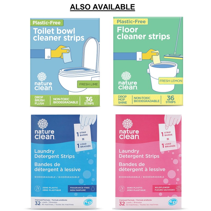 Nature Clean - Tiras de detergente para lavandería (67 g)