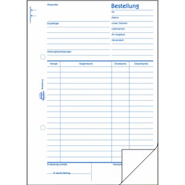 Avery Zweckform 1406 Bestellung A5 Punched, 2 x 50 Sheets, White