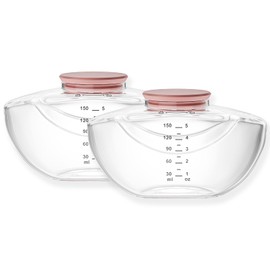 TOVVILD 2 Pack Breastmilk Pump Storage Bottles for Momcozy Upgraded M9, Mobile Flow Container, Breastfeeding Essentials, Not Original Mom Cozy Parts