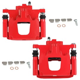 Disc Brake Caliper Assembly ANPART 18B5046 18B5047 w/Bracket Rear Left & Right Sets of 2 Compatible For Dodge Nitro,For Jeep Liberty,For Jeep Wrangler,For Jeep Wrangler JK