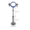 Stainless Steel Wall Mount Ceiling Mount Pipe Supports, Adjustable Pipe