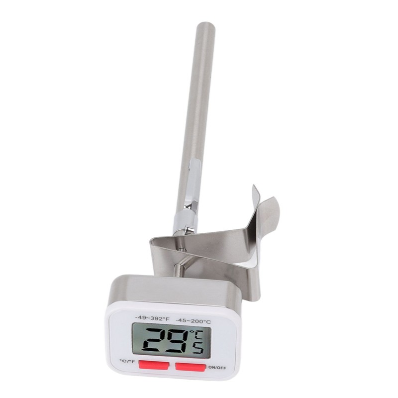 Food Thermometer Regulable Clip Large Display Screen Detachable Stainless Steel
