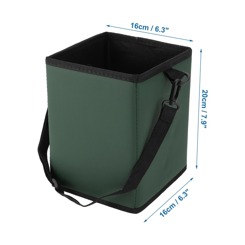 A ABSOPRO Car Trash Can Hanging and Foldable 6.3" Length