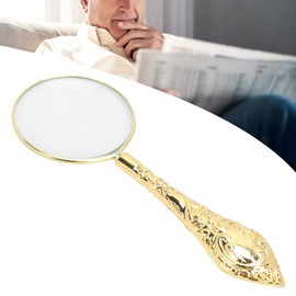 Majatou 5x 45mm Magnifying Glass, Handheld Magnifying Glass Lens Antique Brass Magnifier Reading Magnifying Glass Metal Handle Magnifier For Seniors And Kids Repair And Observation