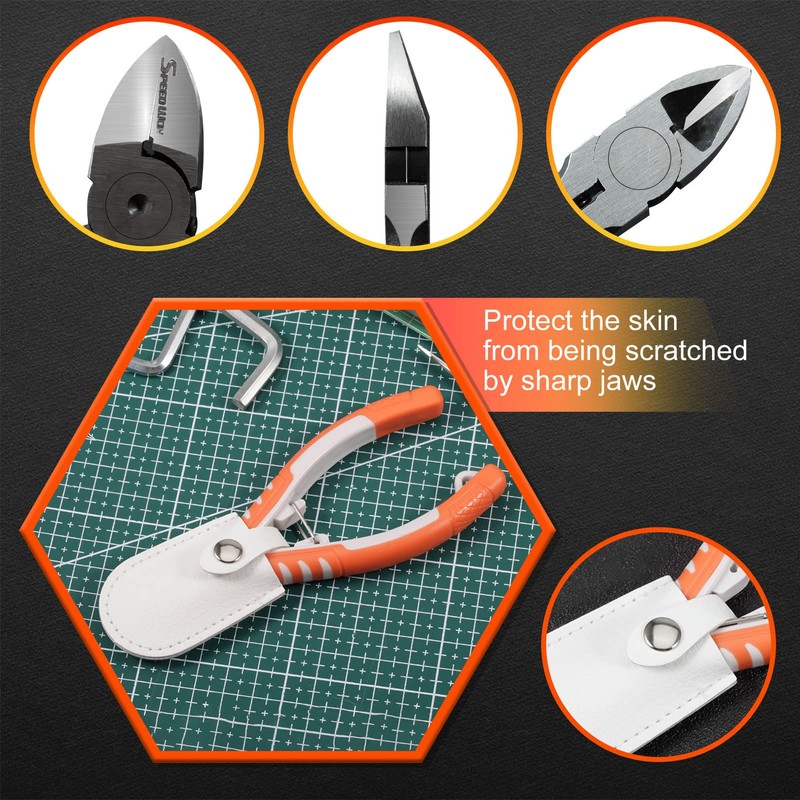 SPEEDWOX Precision Side Cutting Pliers 5" Wire Flush Cutter Ultra