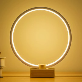 LONRISWAY LED Wood Table Lamp, Bedroom Bedside Night Light, Dimmable Led Lighting, Creative Home Decor, Unique House warmging Gift 1.3m Cable, 5W 350LM Nightstand Lamps