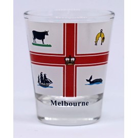 Melbourne Australia Coat of Arms Shot Glass