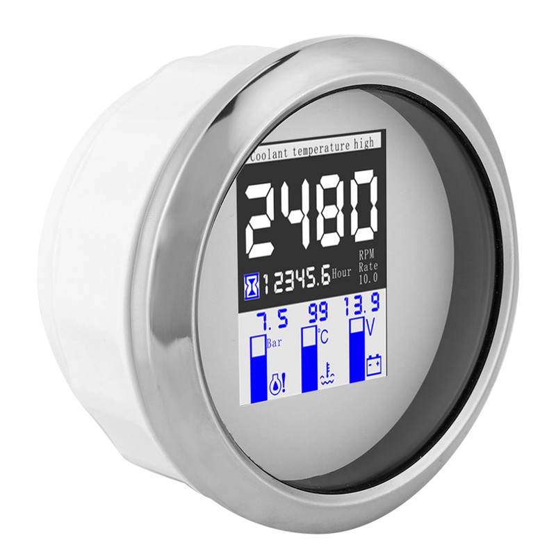 85mm Integrated Gauge Multifunction IP67 316 Stainless Steel Boats Yachts