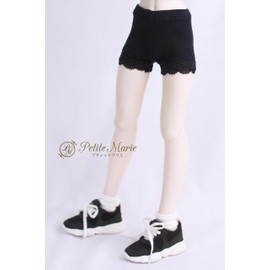 Petite Marie 1/3 MDD Compatible 1/3 Length with Lace Leggings Black Spats Fitness Pants Daily Pants Casual Pants 15.7 inches (40 cm) Doll BJD Doll Clothes [Petite Marie] [No.0173]