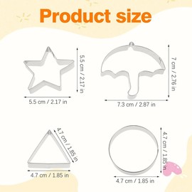 COYUN Ausstechformen Set 7 Stück Keksausstecher Edelstahl Ausstecher Rund Herz Stern Blüten Ausstechform Mini Ausstecher Cookie Cutter für Keks Fondant Plätzchen
