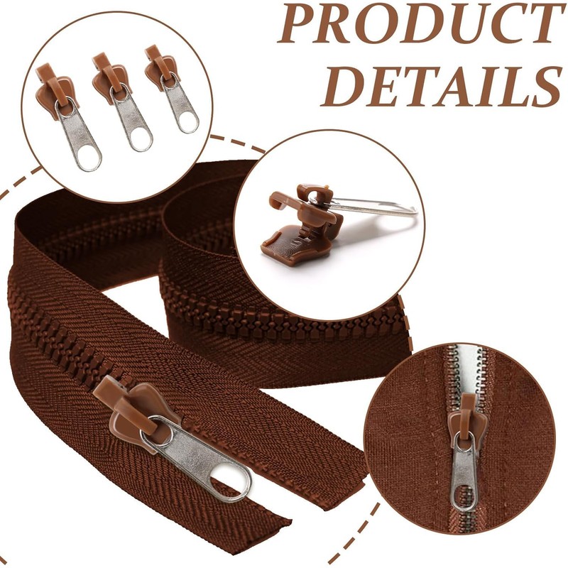 Pack of 12 Zip Slider Replacement, Zip Repair Kit, Removable,