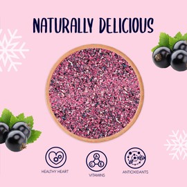 Freeze Dried Blackcurrant Powder 100g - No Added Sugar, 100% Natural, Gluten Free, Vegan Friendly