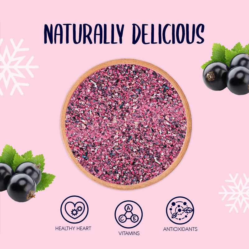 Freeze Dried Blackcurrant Powder 100g - No Added Sugar, 100%