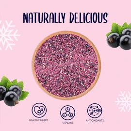 Freeze Dried Blackcurrant Powder 100g - No Added Sugar, 100% Natural, Gluten Free, Vegan Friendly