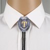 GelConnie Bolo Tie Letter T, Bolero Ties Mens Western Bolo